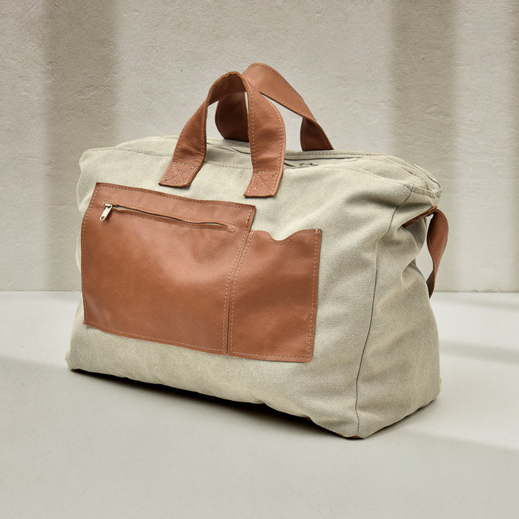 Canvas and Leather Duffel Bag – Die Ontsnapsak