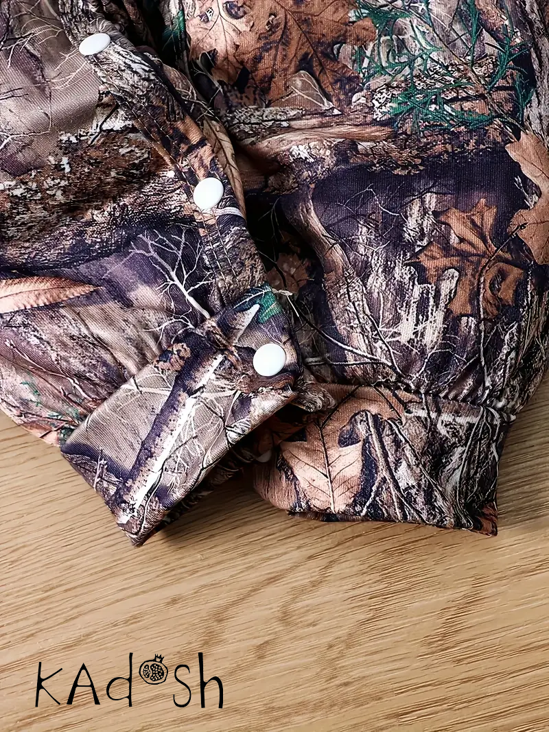 Little Explorer Camo Onesie | Hooded Infant Romper for Cold Weather Adventures