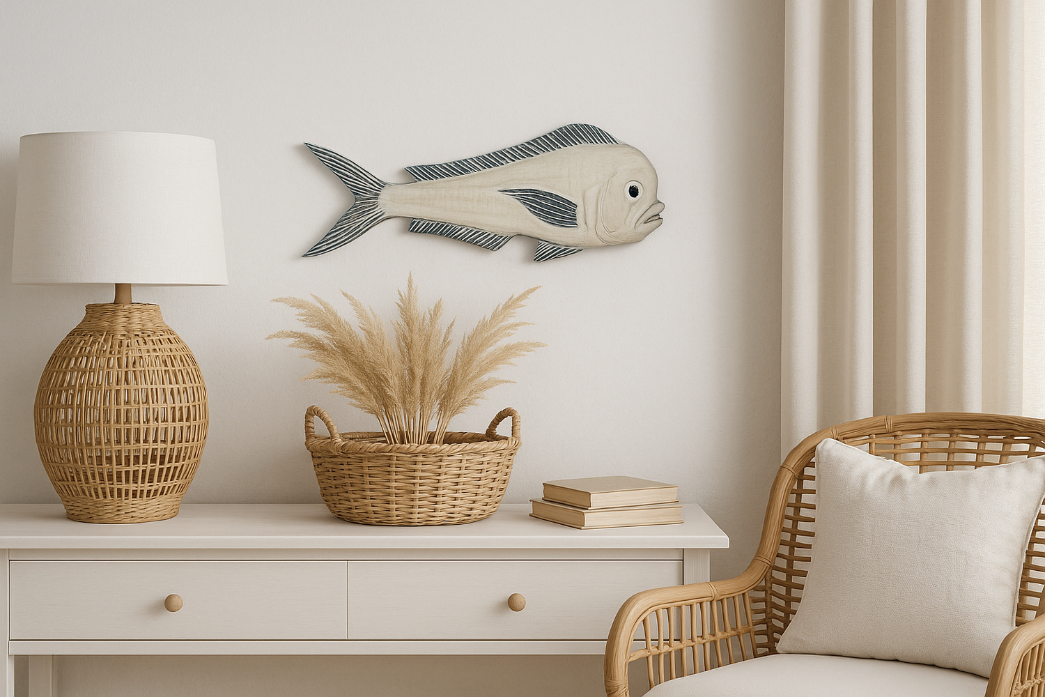 Dorado fish wooden ornament