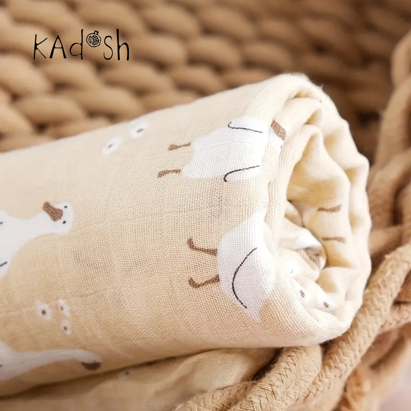 Cozy Muslin Swaddle Blanket Big Goose | Ultra-Soft Bamboo Baby Wrap for Everyday Comfort