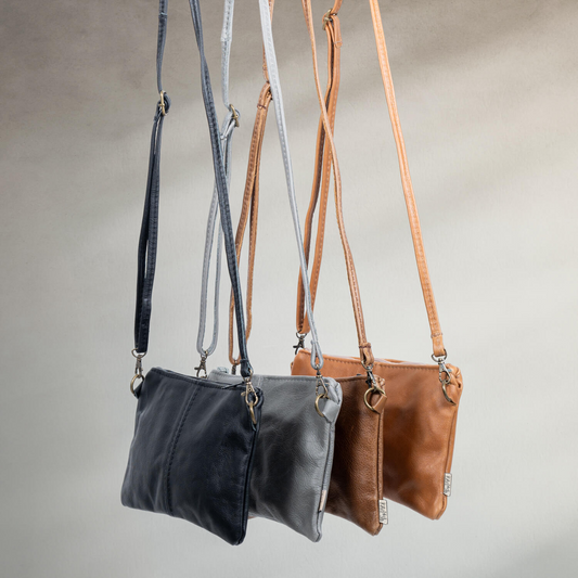 Leather Clutch Crossbody Bag - The Andie