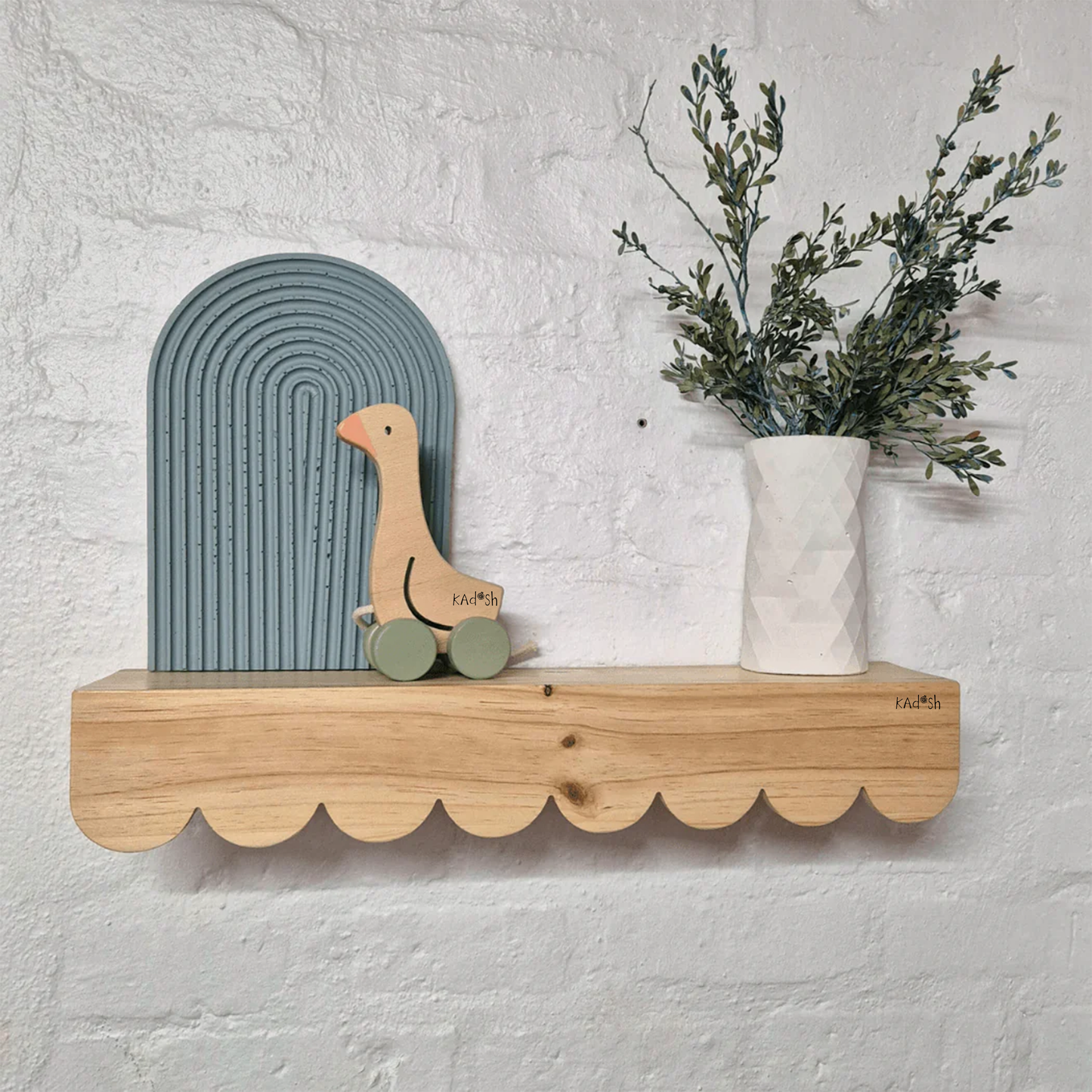 Scalloped Wooden Shelf – Made to Order