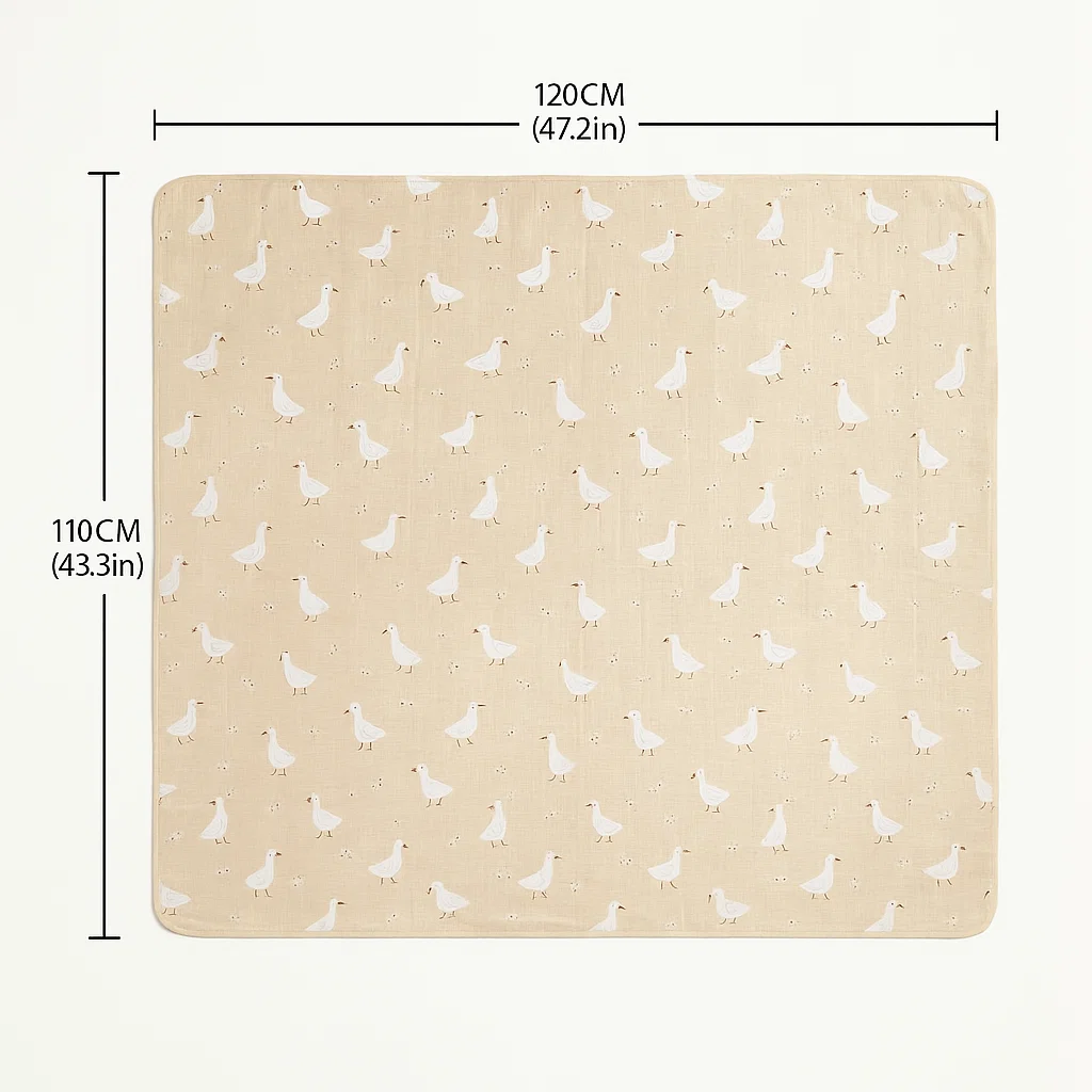 Cozy Muslin Swaddle Blanket Big Goose | Ultra-Soft Bamboo Baby Wrap for Everyday Comfort