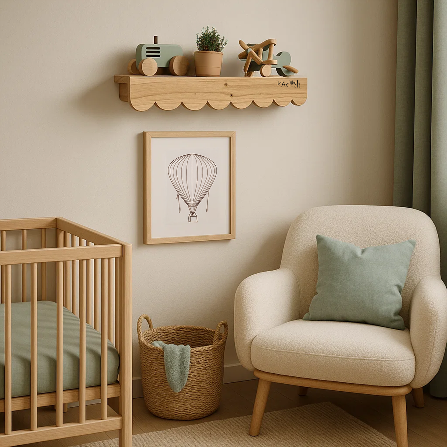 Scalloped Wooden Shelf – Made to Order