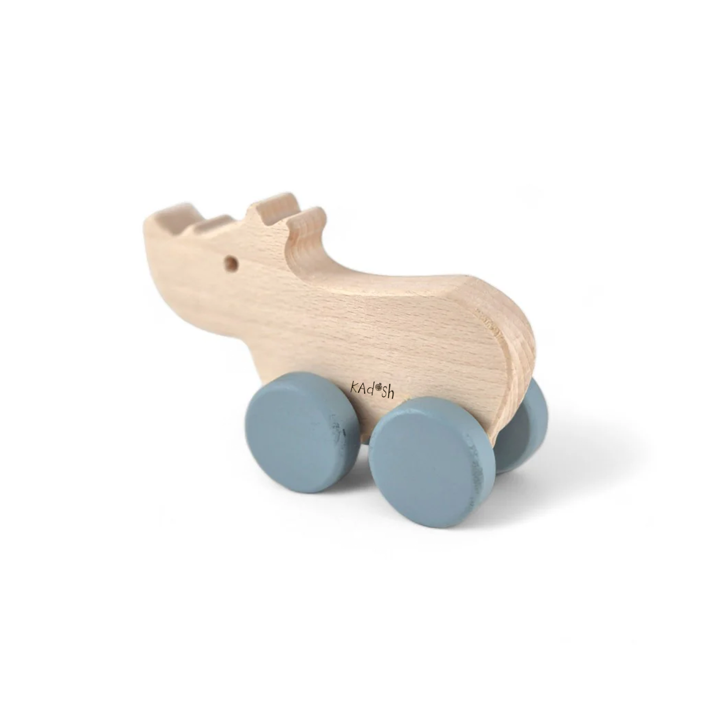 Rhino Wheely Wooden Toy | Soft Pastels & Wild Charm