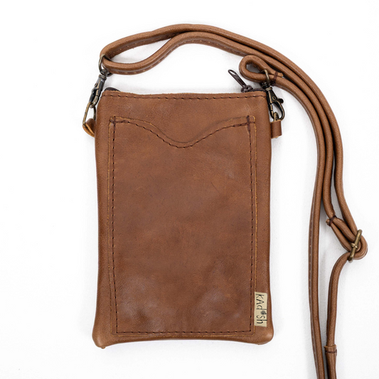 Cross body Leather Cellphone Pouch