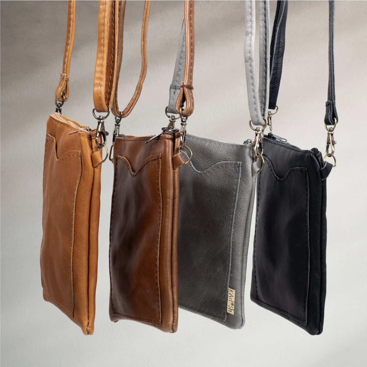 Cross body Leather Cellphone Pouch